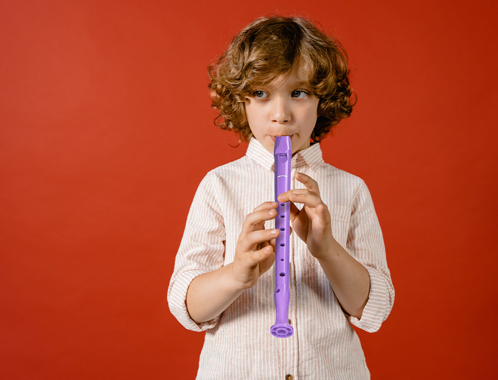 FLAUTA HOHNER 9508 COLOR LAVANDA FUNDA VERDE Y TRANSPARENTE