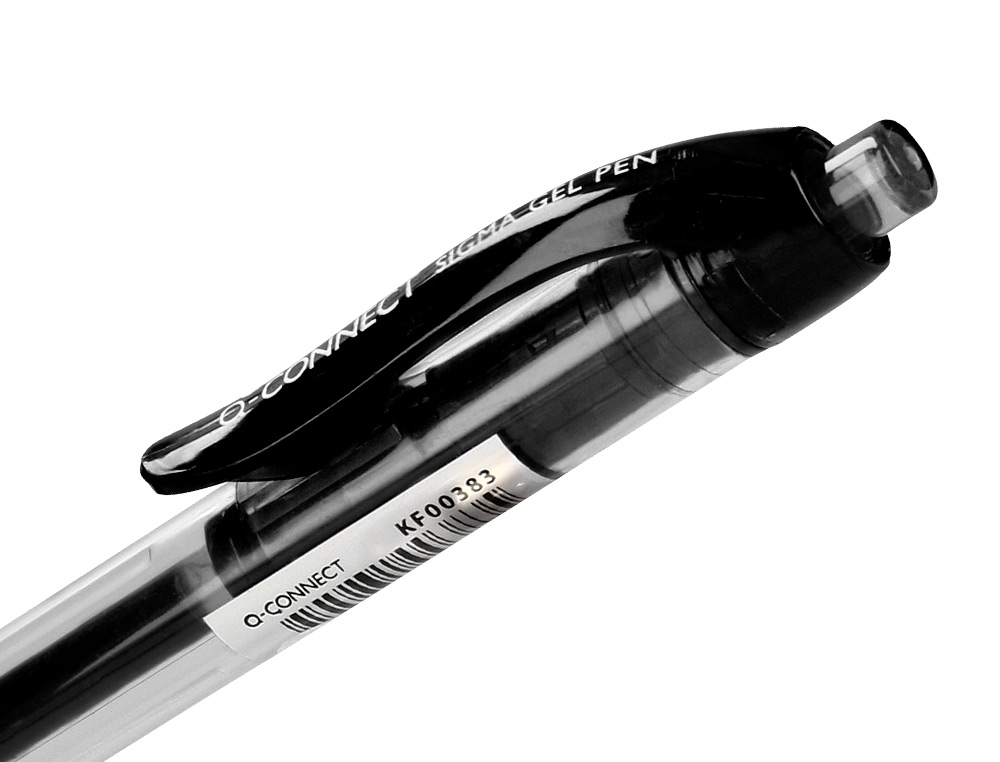 BOLIGRAFO Q-CONNECT SIGMA RETRACTIL CON SUJECION DE CAUCHO TINTA GEL 0,5 MM COLOR NEGRO