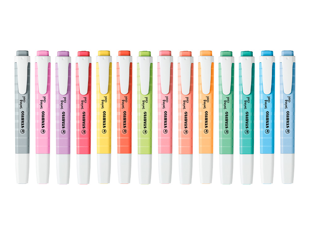 ROTULADOR STABILO FLUORESCENTE SWING COOL PASTEL BOMBONERA DE 100 UNIDADES COLORES SURTIDOS