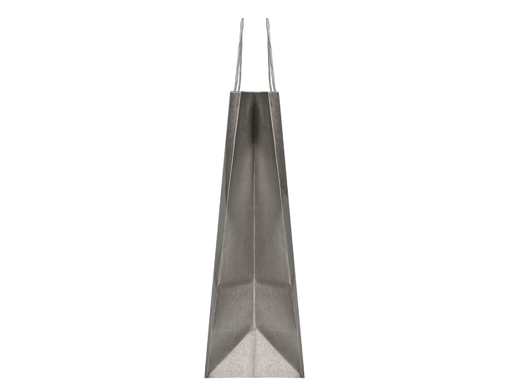 BOLSA PAPEL Q-CONNECT KRAFT PLATA XS CON ASA RETORCIDA 180X240X80 MM