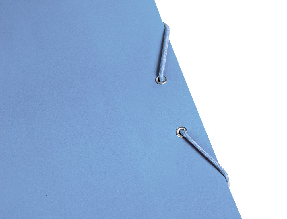 CARPETA LIDERPAPEL GOMAS TRES SOLAPAS CARTON PLASTIFICADO FOLIO COLORES PASTELES SURTIDOS