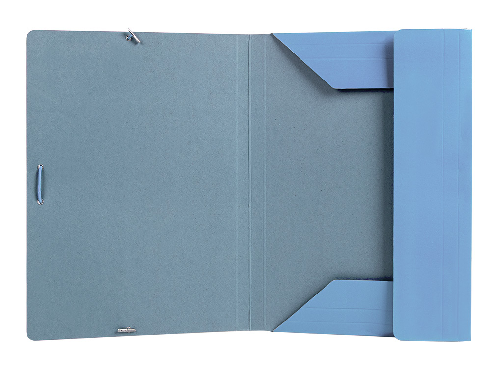 CARPETA LIDERPAPEL GOMAS TRES SOLAPAS CARTON PLASTIFICADO FOLIO COLORES PASTELES SURTIDOS