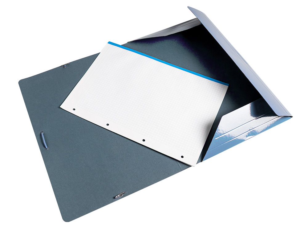 CARPETA LIDERPAPEL GOMAS TRES SOLAPAS CARTON PLASTIFICADO FOLIO COLORES PASTELES SURTIDOS