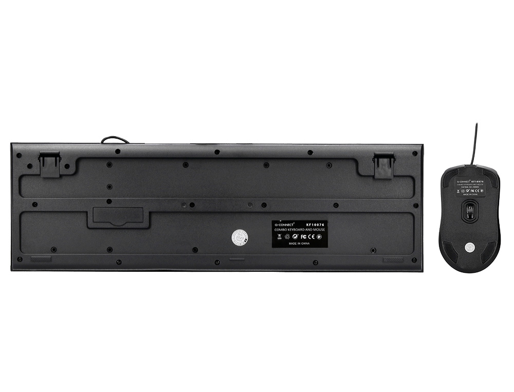 SET TECLADO Y RATON Q-CONNECT CON CABLE COLOR NEGRO