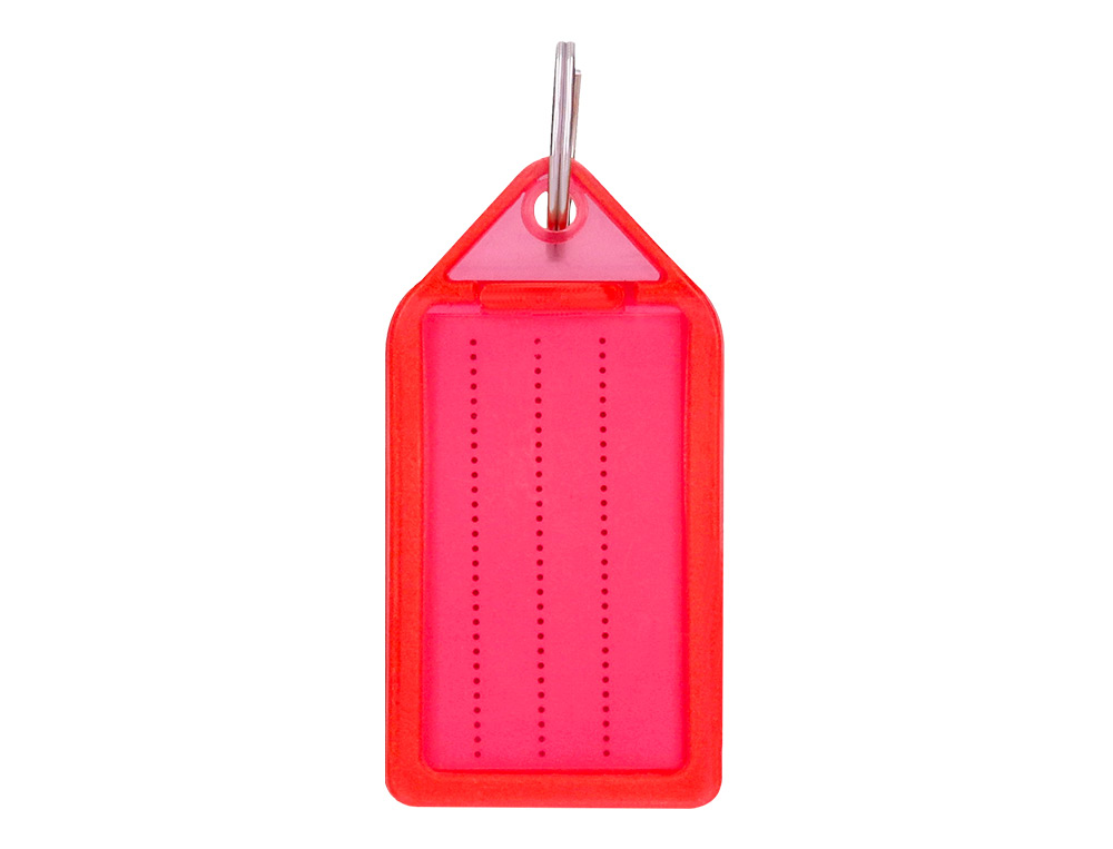 LLAVERO PORTAETIQUETAS Q-CONNECT PREMIUM COLOR ROJO CAJA DE 40 UNIDADES