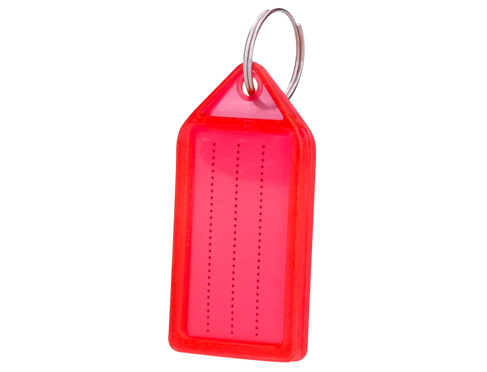 LLAVERO PORTAETIQUETAS Q-CONNECT PREMIUM COLOR ROJO CAJA DE 40 UNIDADES