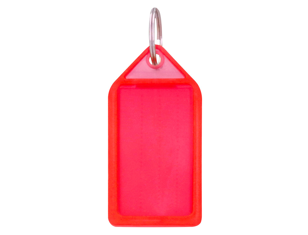 LLAVERO PORTAETIQUETAS Q-CONNECT PREMIUM COLOR ROJO CAJA DE 40 UNIDADES