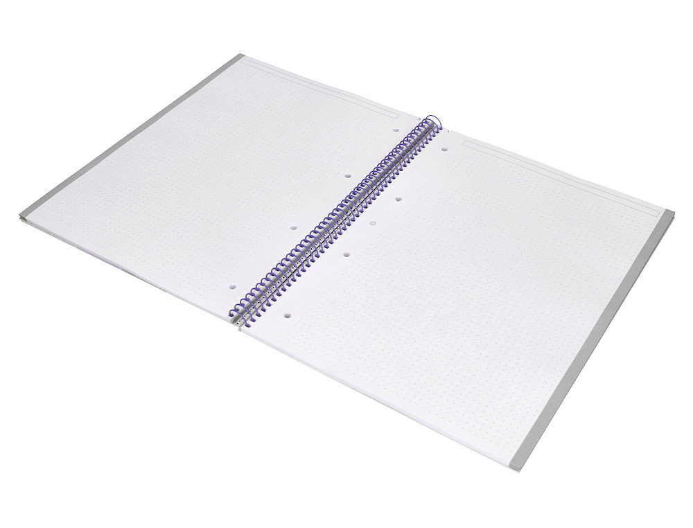 CUADERNO ESPIRAL A4 MICRO ANTARTIK DOTS TAPA FORRADA 80H 90 GR RAYADO PUNTOS 1 BANDA 4 TALADROS ROSA