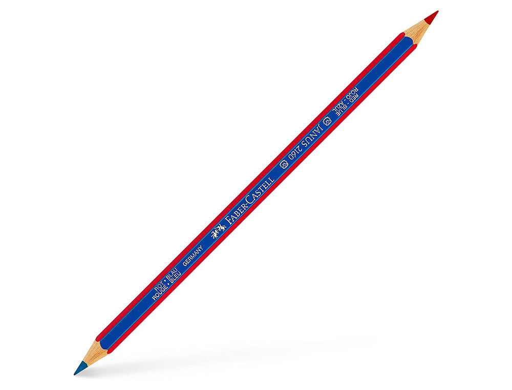 LAPICES BICOLOR FINO FABER CASTELL 2160-RB HEXAGONAL ROJO/AZUL BLISTER DE 2 UNIDADES