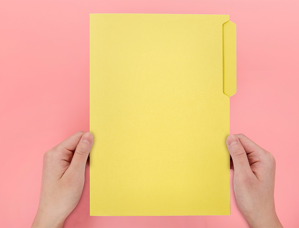 SUBCARPETA CARTULINA LIDERPAPEL FOLIO PESTAÑA SUPERIOR 240G/M2 AMARILLO