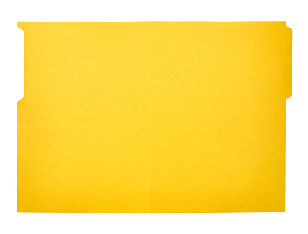 SUBCARPETA CARTULINA LIDERPAPEL FOLIO PESTAÑA SUPERIOR 240G/M2 AMARILLO