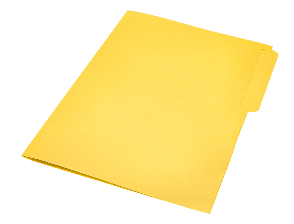 SUBCARPETA CARTULINA LIDERPAPEL FOLIO PESTAÑA SUPERIOR 240G/M2 AMARILLO