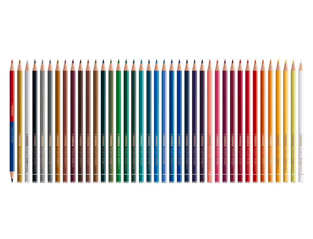 LAPICES DE COLORES STABILO ACUARELABLES ORIGINAL ARTY ESTUCHE METALICO DE 24 COLORES SURTIDOS