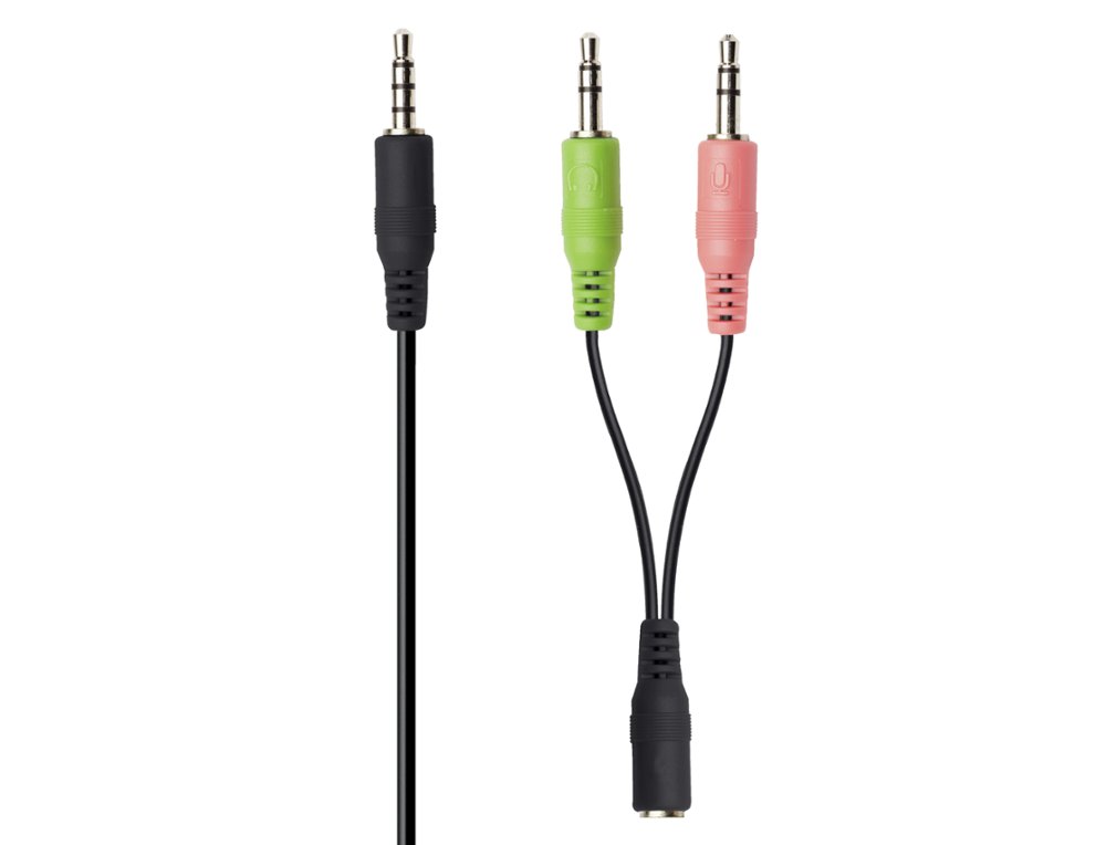 AURICULAR TRUST BASICS CON MICROFONO AJUSTABLE JACK 3.5 LONGITUD CABLE 180 CM COLOR NEGRO