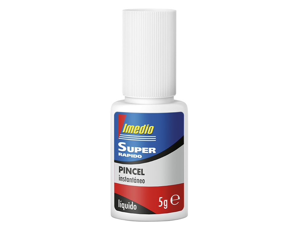 PEGAMENTO IMEDIO SUPER RAPIDO ADHESIVO INSTANTANEO PINCEL BOTE DE 5 GR