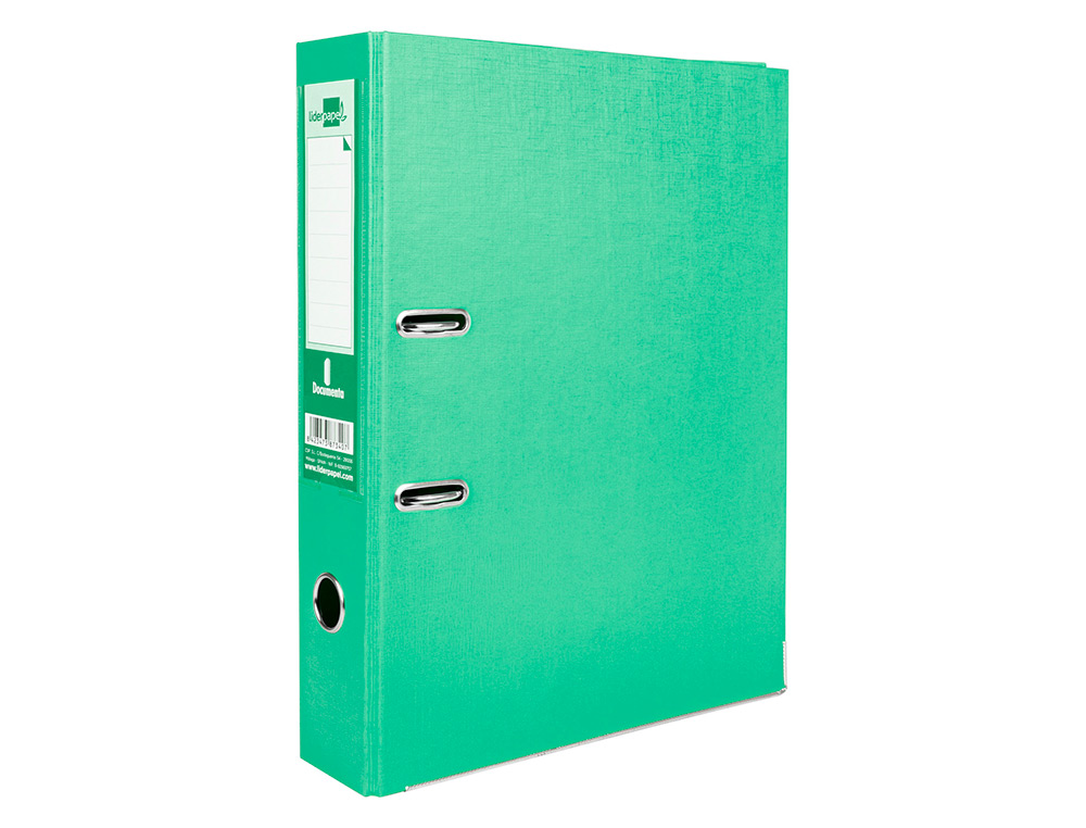 MODULO LIDERPAPEL 3 ARCHIVADORES FOLIO 2 ANILLAS MECANISMO DE PALANCA 52MM VERDE PASTEL
