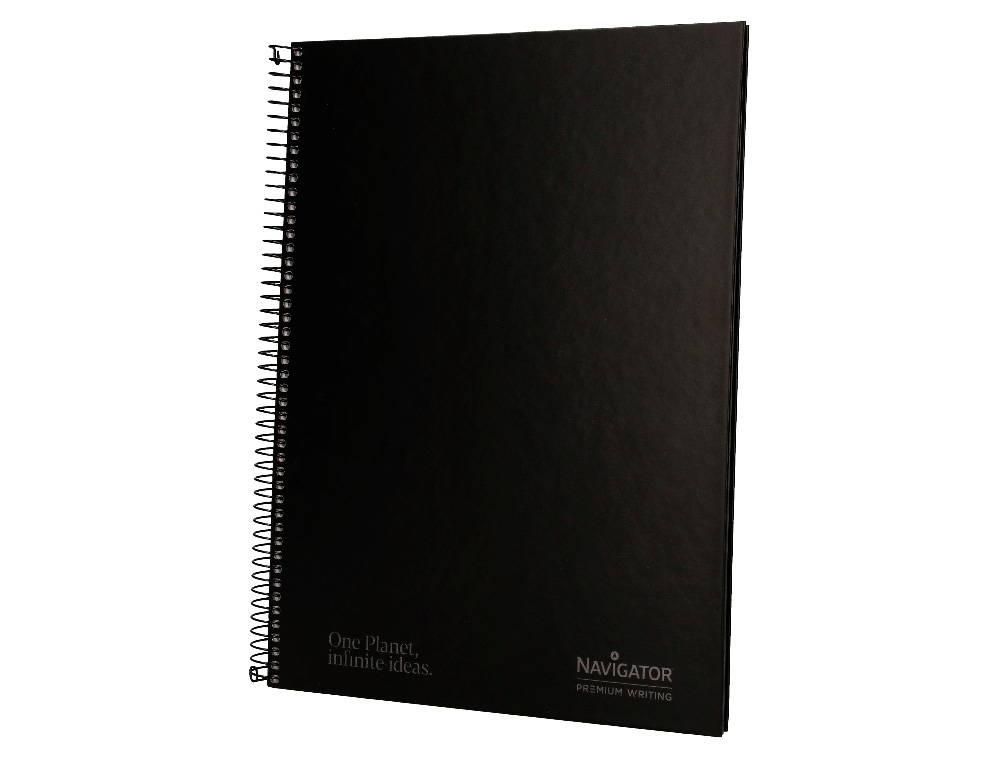 CUADERNO ESPIRAL NAVIGATOR A4 TAPA DURA 80H 80GR HORIZONTAL CON MARGEN NEGRO