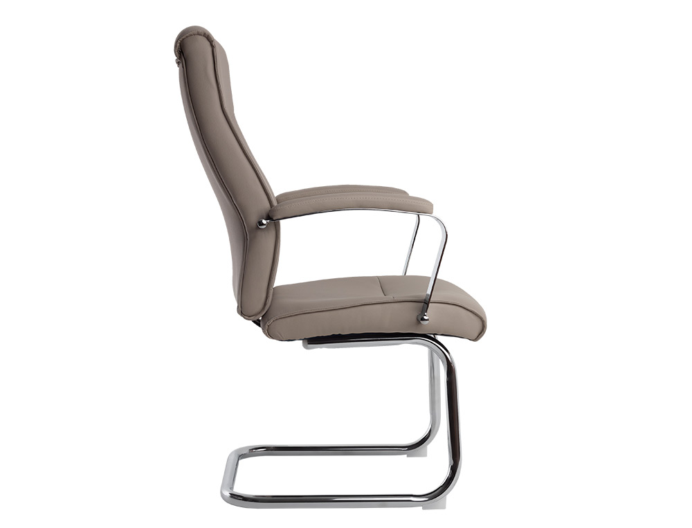 SILLA Q-CONNECT ESCRITORIO MOD ENA SIMIL PIEL BASE METALICA ALT MAX 1050 ANC 630 PROF 650 COLOR GRIS