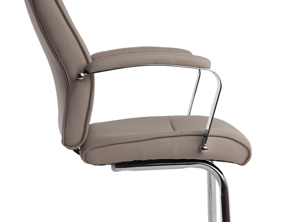 SILLA Q-CONNECT ESCRITORIO MOD ENA SIMIL PIEL BASE METALICA ALT MAX 1050 ANC 630 PROF 650 COLOR GRIS