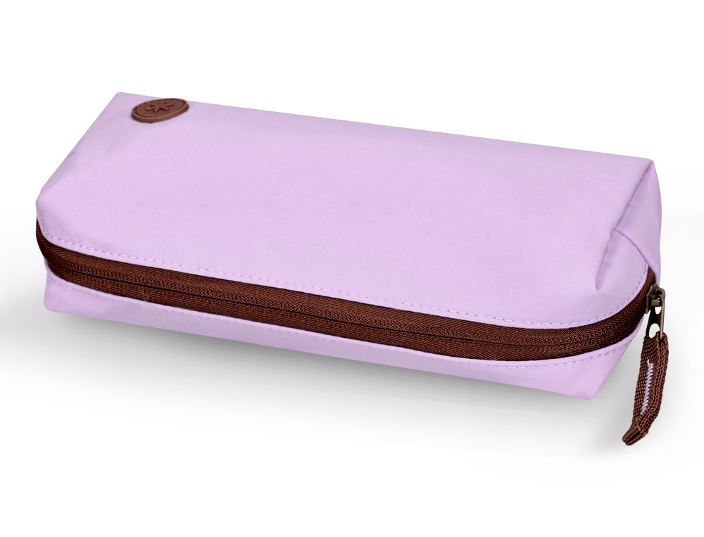 ESTUCHE PORTATODO ANTARTIK BASIC PACK 1 COMPARTIMENTO MORADO COMPAÑERO MOCHILA 80X55X210 MM