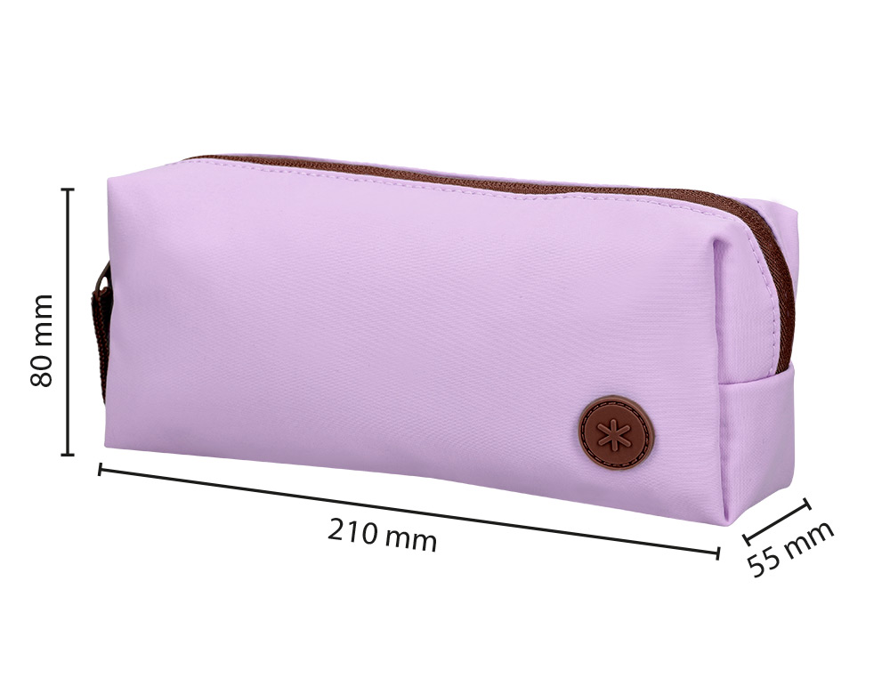 ESTUCHE PORTATODO ANTARTIK BASIC PACK 1 COMPARTIMENTO MORADO COMPAÑERO MOCHILA 80X55X210 MM