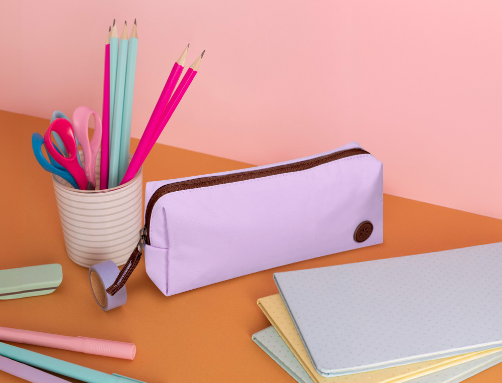 ESTUCHE PORTATODO ANTARTIK BASIC PACK 1 COMPARTIMENTO MORADO COMPAÑERO MOCHILA 80X55X210 MM