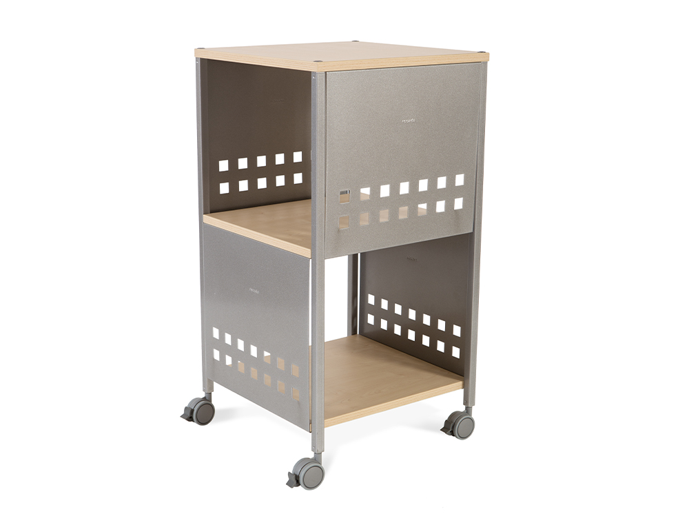 CARRO MULTIUSOS ROCADA MELAMINA 19 MM Y ACERO PINTADO 450X450X860 MM