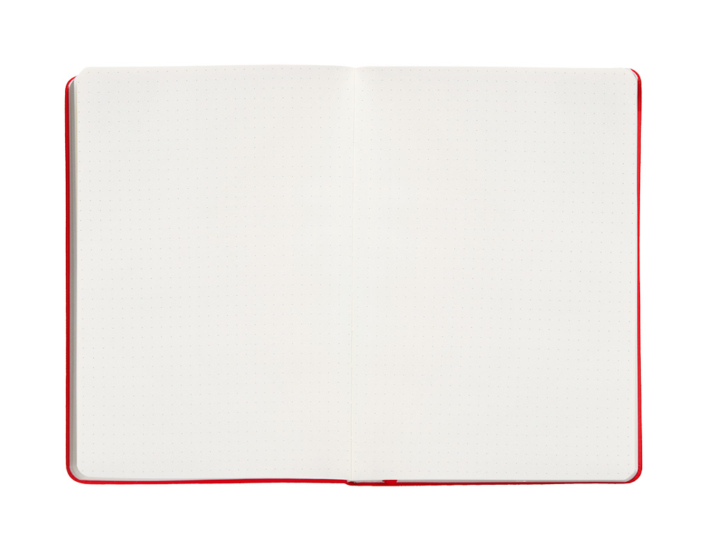 CUADERNO CON GOMILLA ANTARTIK NOTES TAPA DURA A4 HOJAS PUNTOS ROJO 100 HOJAS 80 GR FSC