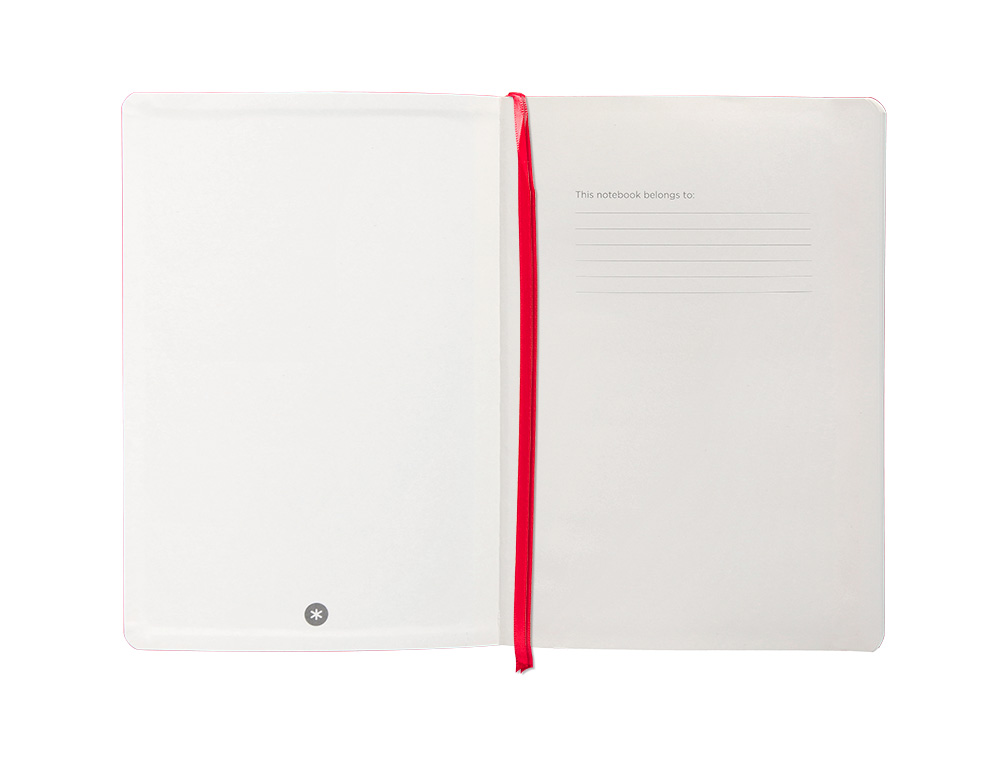 CUADERNO CON GOMILLA ANTARTIK NOTES TAPA BLANDA A5 HOJAS RAYAS ROJO 80 HOJAS 80 GR FSC