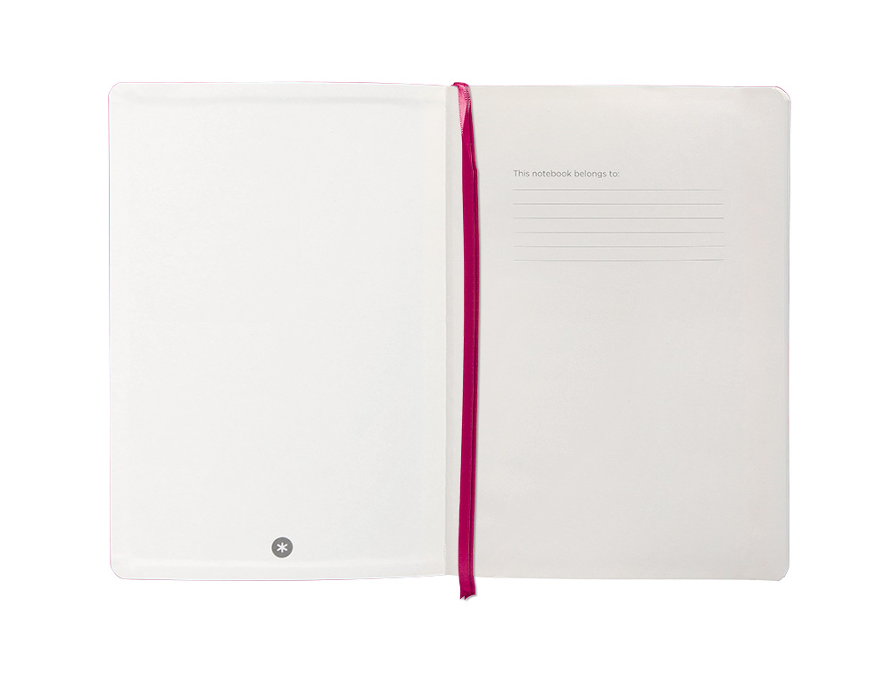CUADERNO CON GOMILLA ANTARTIK NOTES TAPA BLANDA A5 HOJAS RAYAS BURDEOS 80 HOJAS 80 GR FSC