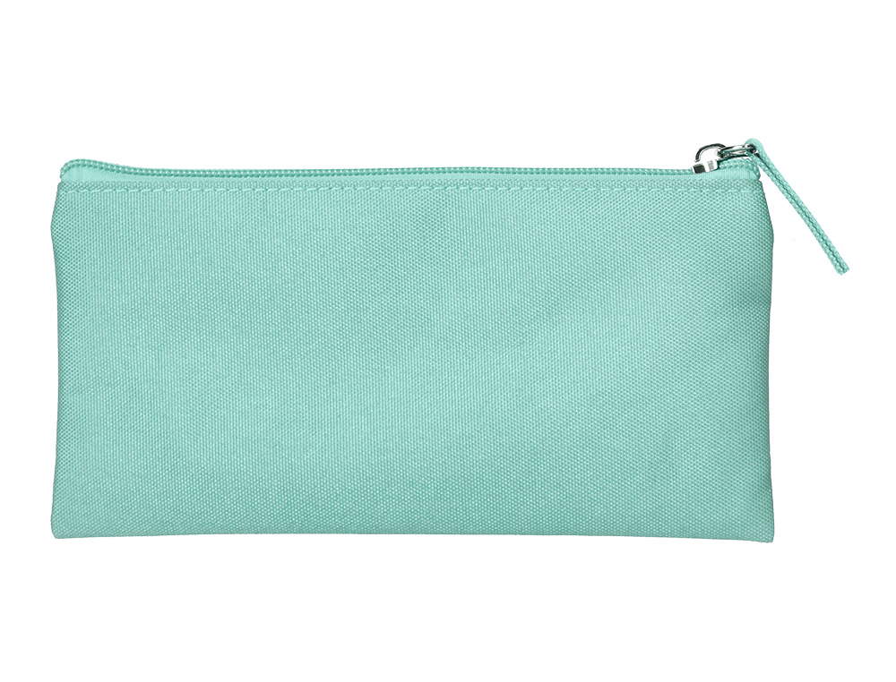 ESTUCHE PORTATODO LIDERPAPEL PLANO ANCHO UNA CREMALLERA 200X100 MM VERDE MANZANA