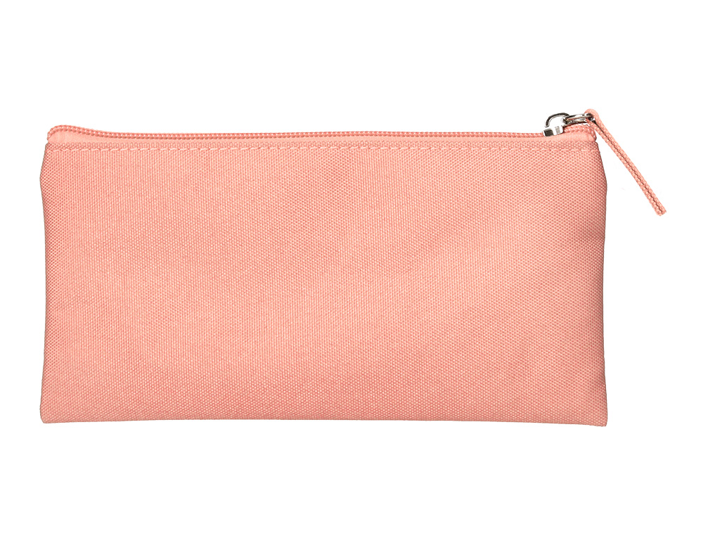 ESTUCHE PORTATODO LIDERPAPEL PLANO ANCHO UNA CREMALLERA 200X100 MM ROSA