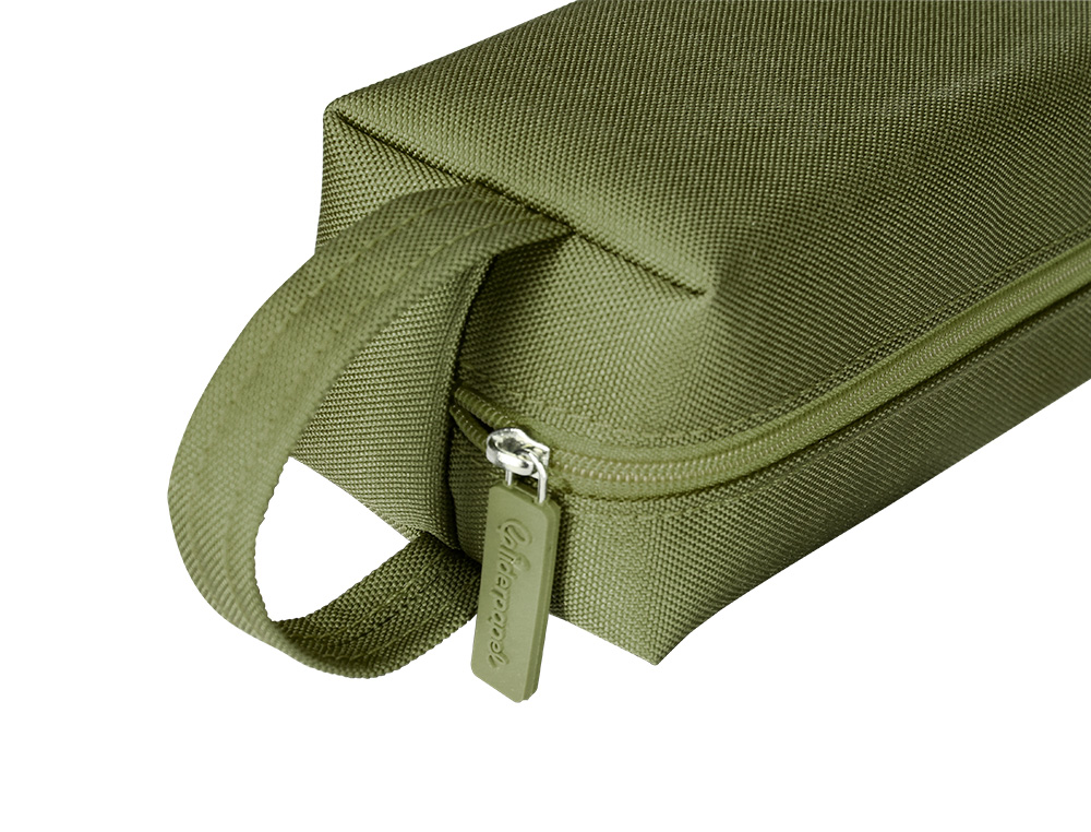 ESTUCHE PORTATODO LIDERPAPEL CLASSIC RECTANGULAR CON ASA 210X70MM VERDE MILITAR