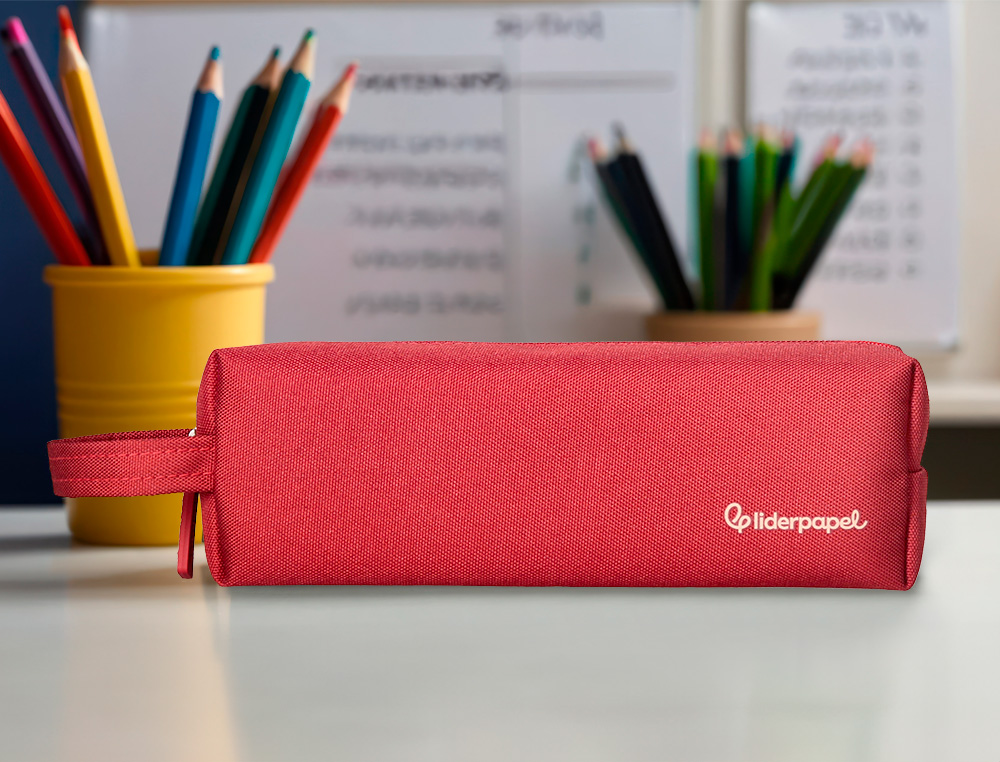 ESTUCHE PORTATODO LIDERPAPEL CLASSIC RECTANGULAR CON ASA 210X70 MM EXPOSITOR DE 9 UNIDADES COLORES SURTIDOS