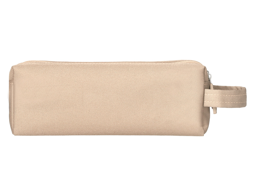ESTUCHE PORTATODO LIDERPAPEL CLASSIC RECTANGULAR CON ASA 2 CREMALLERAS 210 X80MM CREMA