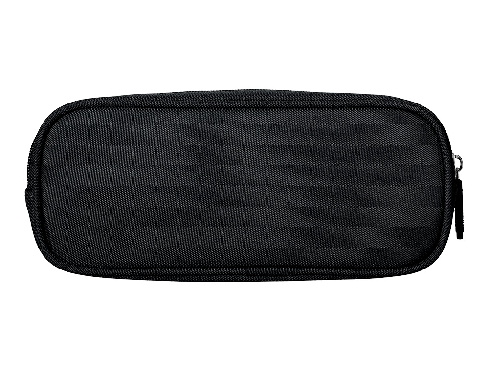 ESTUCHE PORTATODO LIDERPAPEL CLASSIC OVALADO 2 CREMALLERAS CON BOLSILLO DELANTERO 210X90MM NEGRO