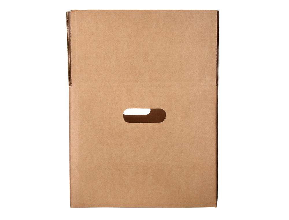 CAJA PARA EMBALAR Q-CONNECT AMERICANA ULTRA RESISTENTE CON ASAS CARTON CANAL DOBLE 7 MM COLOR KRAFT 500X340X310 MM