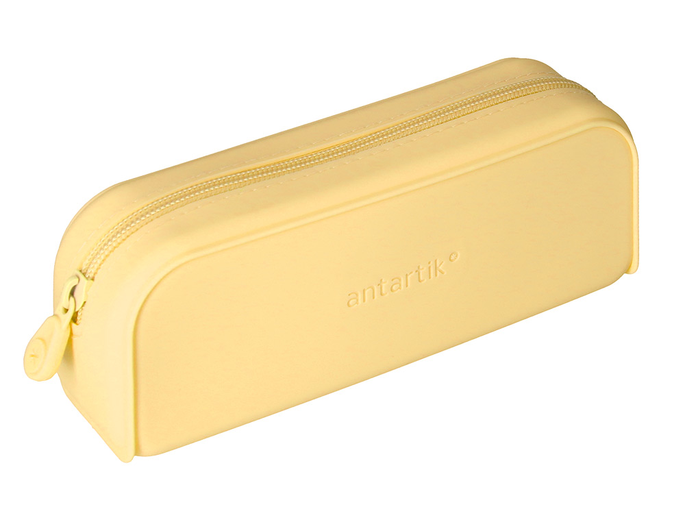 ESTUCHE PORTATODO ANTARTIK PRISMA SILICONA SOFT RECTANGULAR 185X50X75 MM COLOR AMARILLO