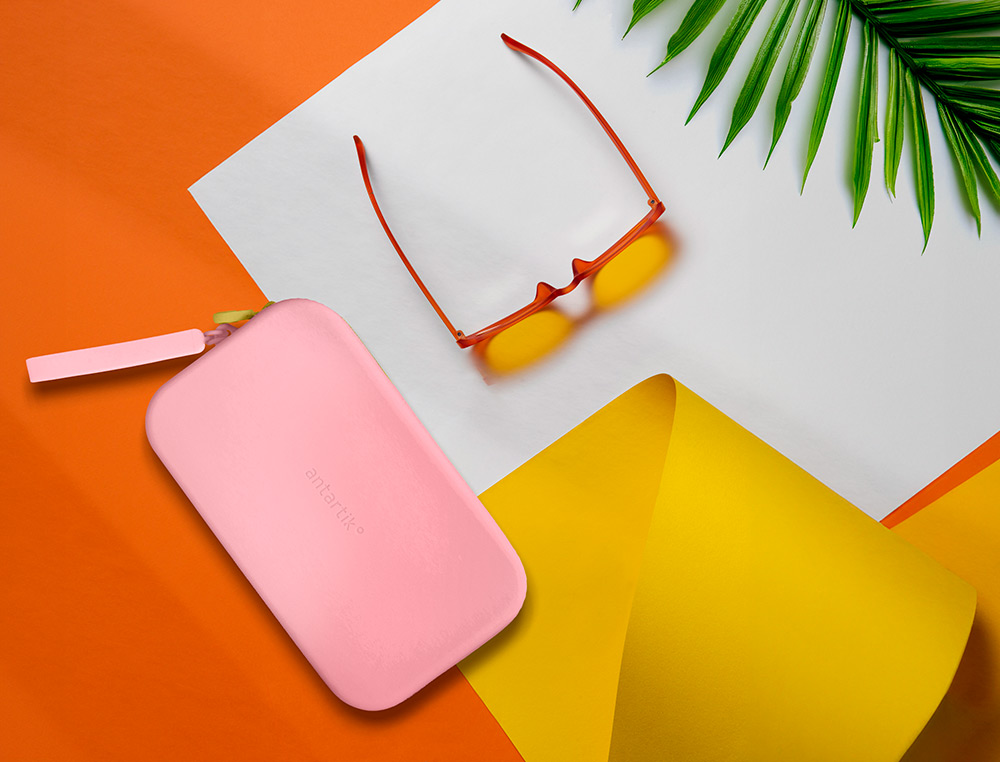 ESTUCHE PORTATODO ANTARTIK TROPICAL DIVE SILICONA SOFT RECTANGULAR 190X120X25 MM ROSA CHICLE