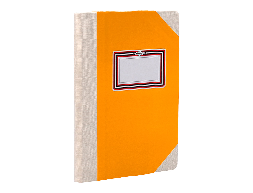 LIBRO CARTONE COSIDO FERNANDES FLECHA DIN A5+ LISO 50 HOJAS 100 GR NARANJA