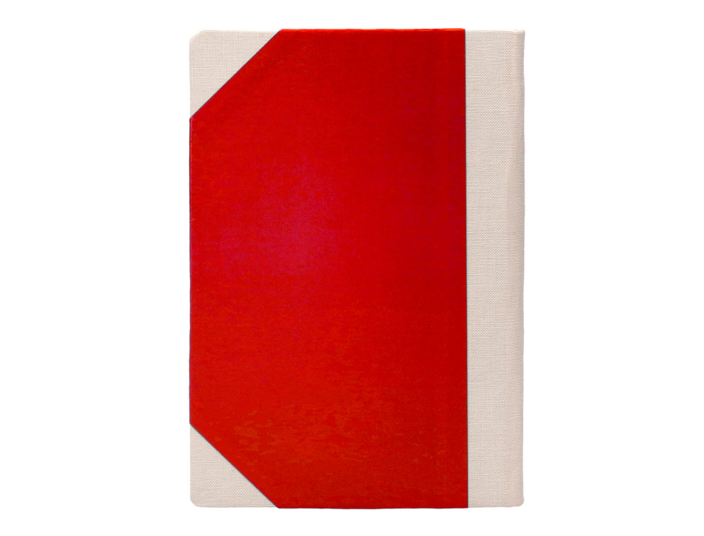 LIBRO CARTONE COSIDO FERNANDES FLECHA DIN A6+ LISO 50 HOJAS 100 GR ROJO