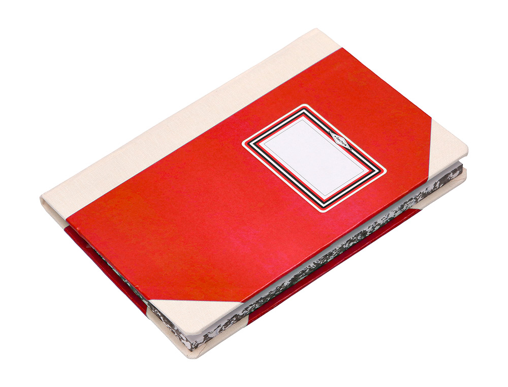 LIBRO CARTONE COSIDO FERNANDES FLECHA DIN A6+ LISO 50 HOJAS 100 GR ROJO