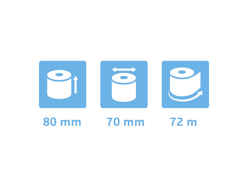 ROLLO SUMADORA EXACOMPTA TERMICO 80X80 MM 48 G/M2 SIN BPA