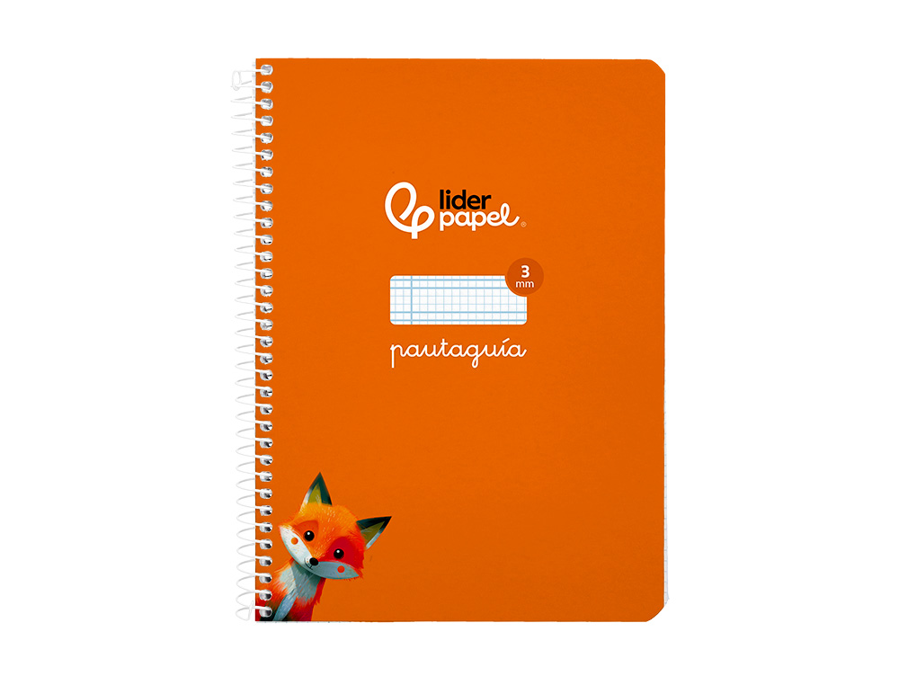 CUADERNO ESPIRAL LIDERPAPEL A5 PAUTAGUIA TAPA BLANDA 40H 75 GR CUADRO PAUTADO 3MM COLOR NARANJA