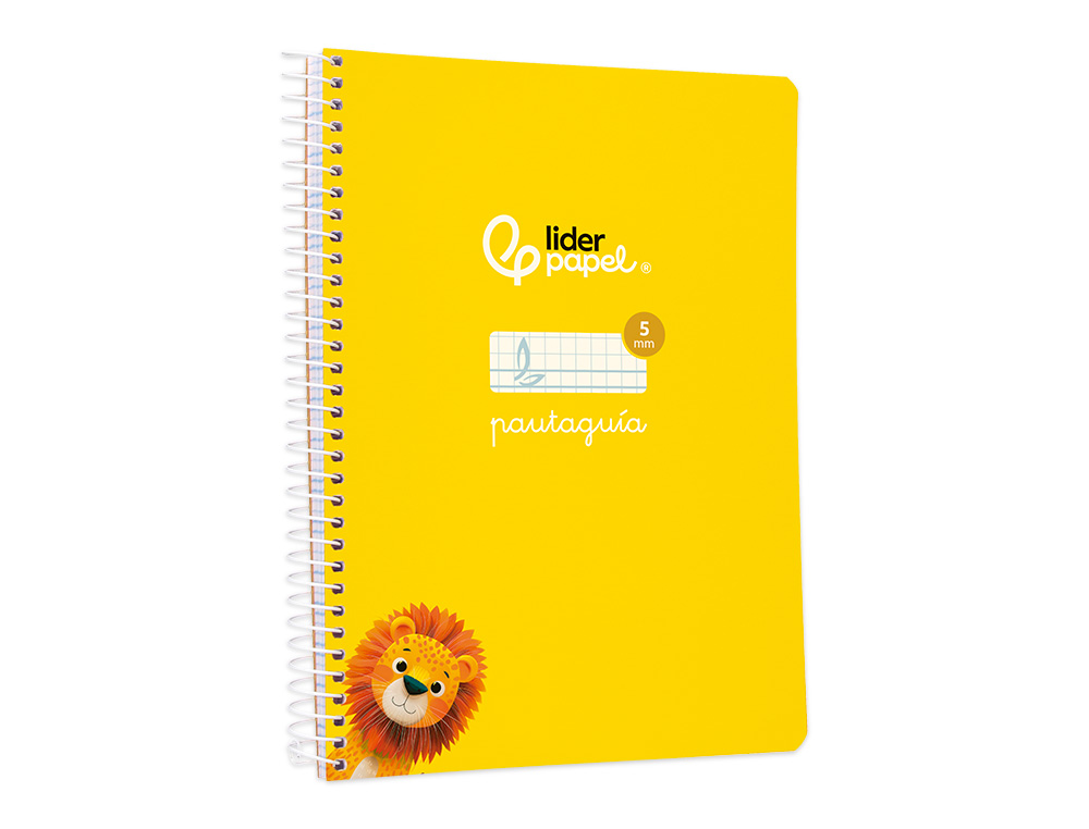 CUADERNO ESPIRAL LIDERPAPEL A5 PAUTAGUIA TAPA BLANDA 40H 75 GR CUADRO PAUTADO 5MM COLOR AMARILLO