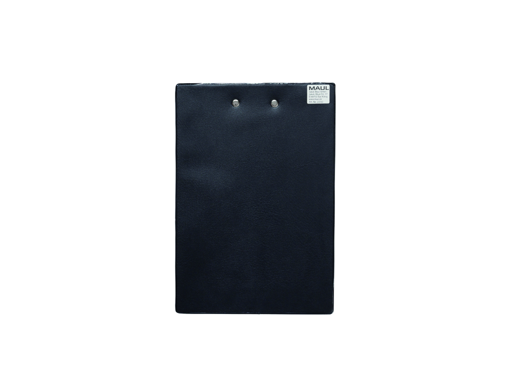PORTANOTAS MAUL DIN A5 CARTON PLASTIFICADO PVC CON PINZA COLOR NEGRO
