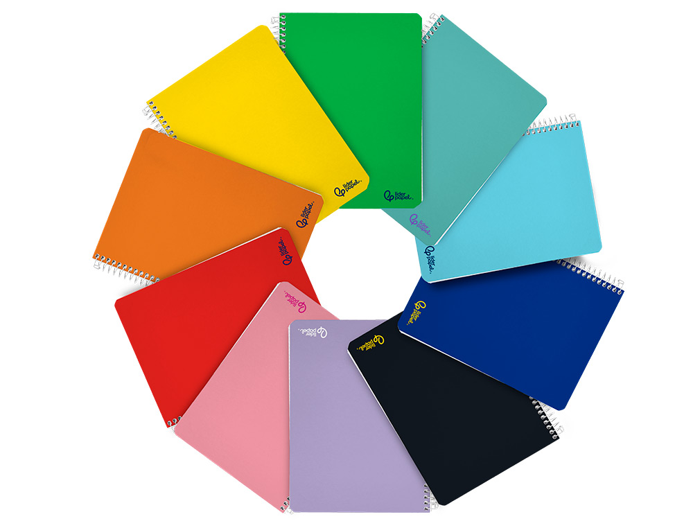 CUADERNO ESPIRAL LIDERPAPEL A4 SMART TAPA BLANDA 80H 75GR RAYADO Nº46 COLORES SURTIDOS