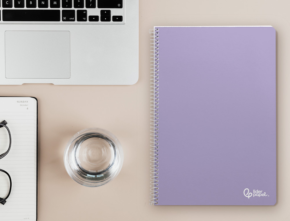 CUADERNO ESPIRAL LIDERPAPEL A4 SMART TAPA BLANDA 80H 75GR RAYADO Nº46 COLORES SURTIDOS