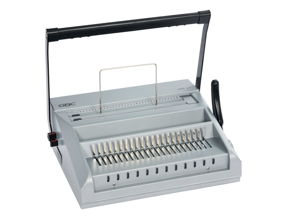 ENCUADERNADORA PARA ESPIRAL GBC MULTIBIND MB20 PERFORA 20 HOJAS TAMAÑO A4 ENCUADERNA 500 HOJAS