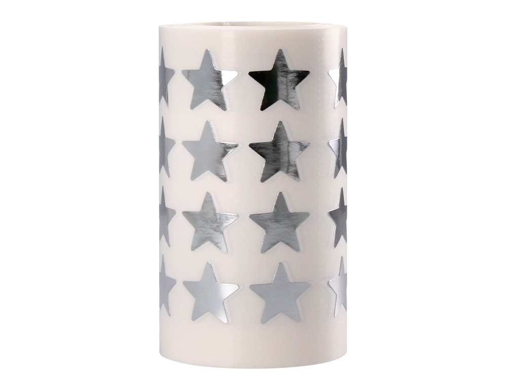 GOMETS LIDERPAPEL AUTOADHESIVO ESTRELLAS PLATEADAS 20 MM 1500 UNIDADES EN CAJA DE CARTON